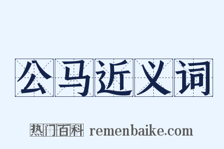 公马近义词是什么意思的图片
